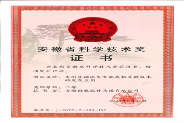 安徽省科學進步獎證書